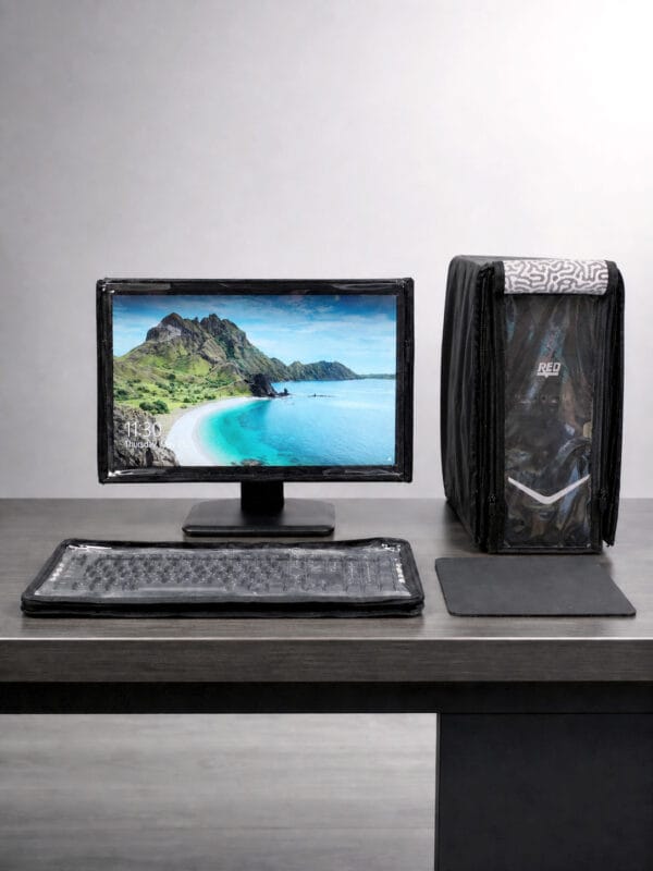 Blufury 24 Inch Computer Dust Cover Set for Monitor, CPU & Keyboard
